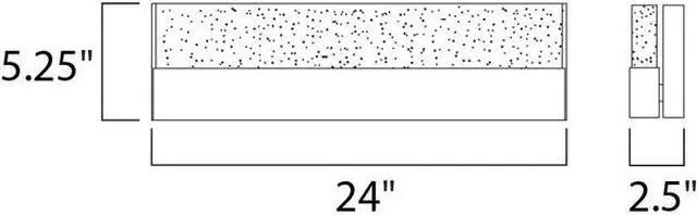 Alt view image 3 of 3 - ET2 E22757-89PC Fizz III Led 2 Light Polished Chrome Bath Vanity Wall Light in Bubble, Etched & Bubble Glass - 24 in.