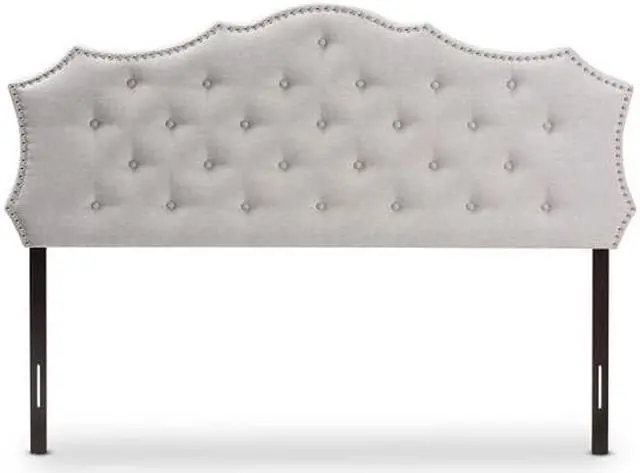 Alt view image 8 of 10 - Baxton Studio Aurora Modern and Contemporary Greyish Beige Fabric Full Size Headboard