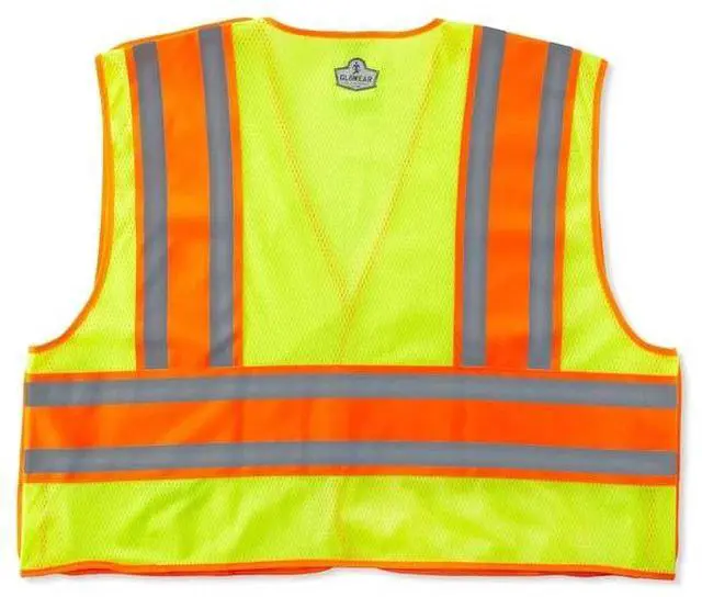 Alt view image 2 of 5 - 8245PSV L/XL Lime Type P Class 2 Public Safety Vest