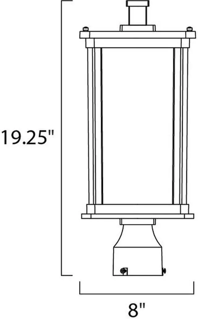 Alt view image 3 of 3 - Maxim 65750FSBZ Terrace LED 1-Light Medium Outdoor Post Mount, Bronze