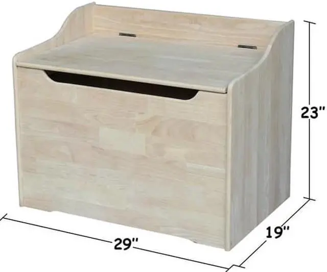 Alt view image 7 of 12 - International Concepts Juvenile Storage Box Unfinished - TC-929
