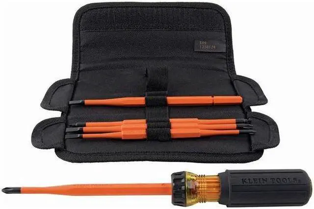 Alt view image 6 of 7 - KLEIN TOOLS 32288 8-in-1 Insulated Interchangeable Screwdriver Set
