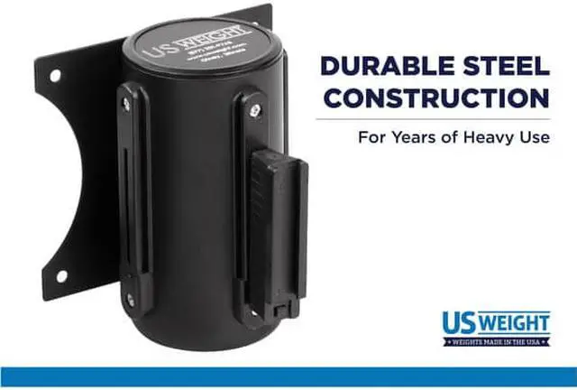 Alt view image 3 of 5 - US Weight U2500 Crowd Control Wall Mount with 8 Black Retractable Belt with Safe Braking System and Locking Button