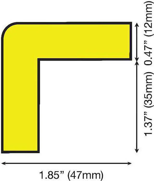 Alt view image 2 of 3 - KNUFFI BY IRONGUARD SAFETY 60-6770 Corner Guard,Flat,Black/Yellow