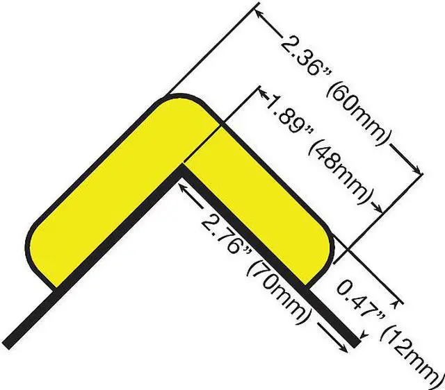 Alt view image 2 of 2 - KNUFFI BY IRONGUARD SAFETY 60-6862 Corner Guard,Flat,Black/Yellow