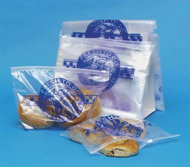 Alt view image 2 of 2 - ZORO SELECT 3CUC4 Food Bag, Flip Top, 7 1/2 in L, 7 1/2 in W, 0.5 mil Thick,