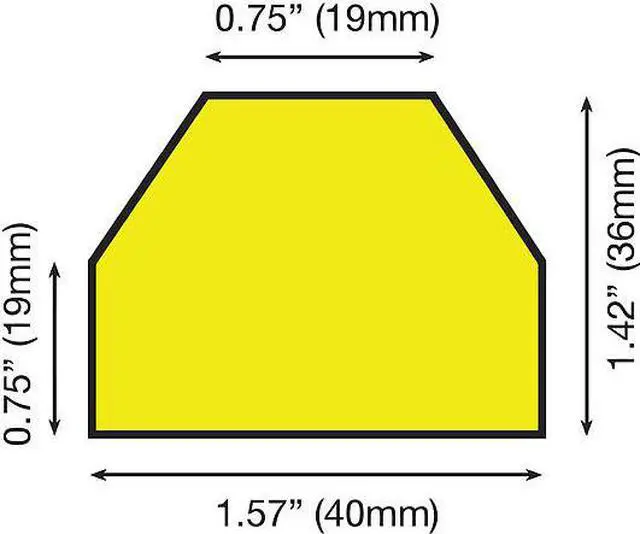 Alt view image 2 of 3 - KNUFFI BY IRONGUARD SAFETY 60-6830 Surface Guard,Pentagon,Black/Yellow