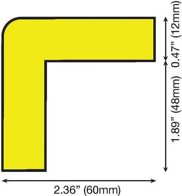 Alt view image 3 of 3 - KNUFFI BY IRONGUARD SAFETY 60-6886 Corner Guard,Flat,Black/Yellow