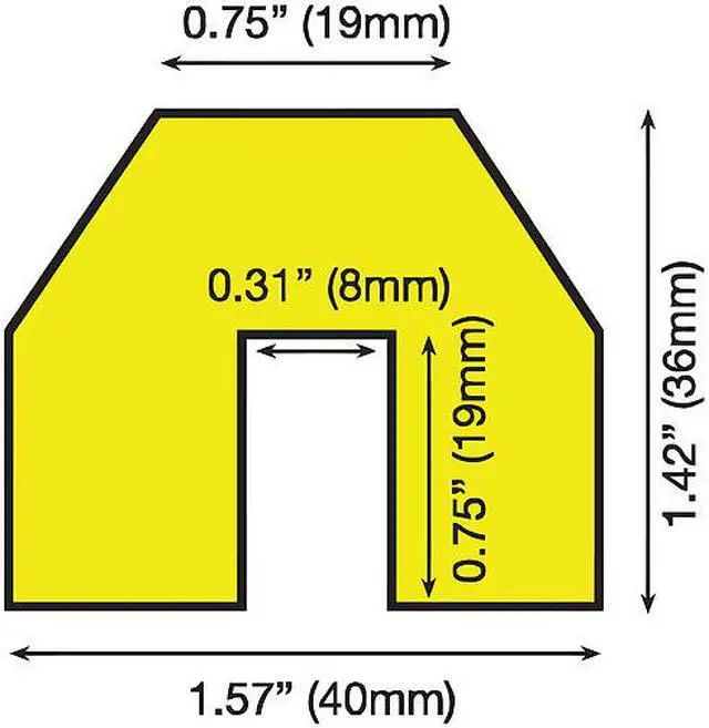 Alt view image 2 of 2 - KNUFFI 60-6820-2 Edge Guard,Pentagon,Red/White