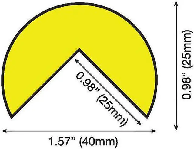 Alt view image 2 of 3 - KNUFFI BY IRONGUARD SAFETY 60-6702-4 Corner Guard,Rounded,Fluorescent Bk/Yl