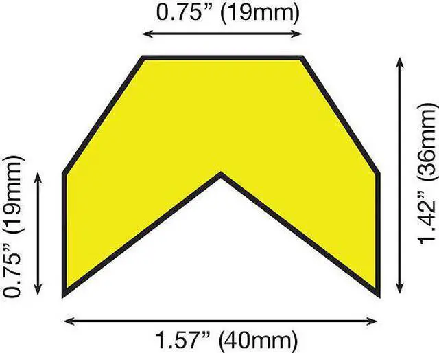 Alt view image 3 of 3 - KNUFFI BY IRONGUARD SAFETY 60-6810 Corner Guard,Pentagon,Black/Yellow