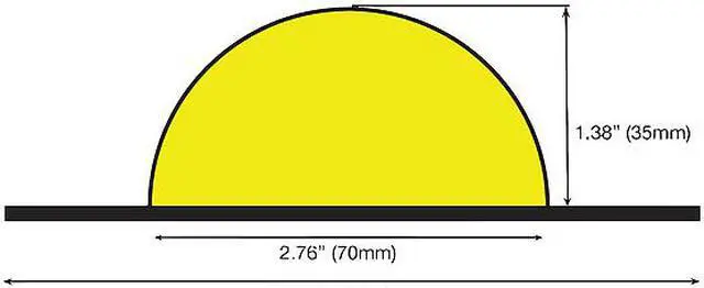 Alt view image 3 of 3 - KNUFFI 60-6869 Surface Guard,Dome,Black/Yellow