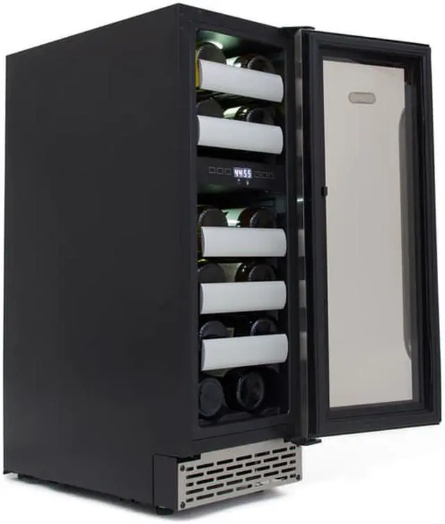 Alt view image 15 of 20 - Whynter BWR-171DS Elite 17 Bottle Seamless Stainless Steel Door Dual Zone Built-in Wine Refrigerator