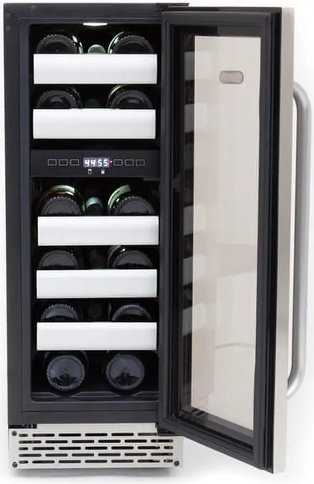 Alt view image 12 of 20 - Whynter BWR-171DS Elite 17 Bottle Seamless Stainless Steel Door Dual Zone Built-in Wine Refrigerator