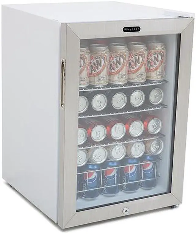 Alt view image 18 of 20 - Whynter BR-091WS Beverage Refrigerator With Lock - Stainless Steel 90 Can Capacity