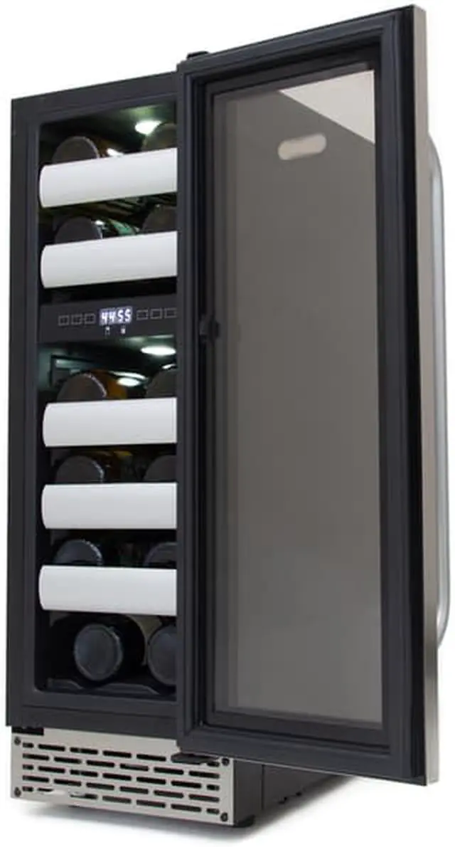 Alt view image 13 of 20 - Whynter BWR-171DS Elite 17 Bottle Seamless Stainless Steel Door Dual Zone Built-in Wine Refrigerator