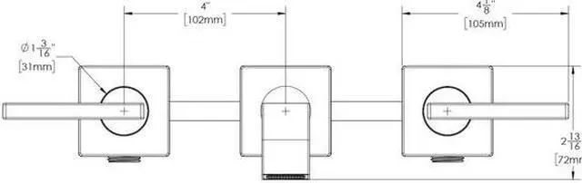Alt view image 2 of 2 - SPEAKMAN SB-2552 Manual 3 Hole Wall Mounted Faucet, Polished Chrome