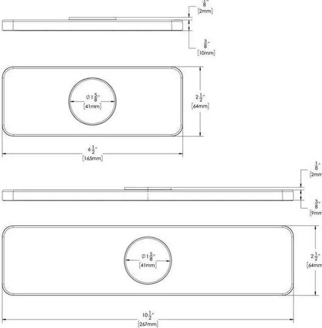 Alt view image 3 of 3 - SPEAKMAN SF-8DECK SF-8DECK 8 Inch Deck Plate