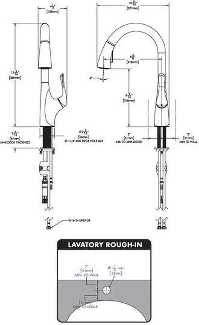 Alt view image 2 of 6 - SPEAKMAN SB-2142-SS Manual, 1 Hole Pull Down Kitchen Faucet