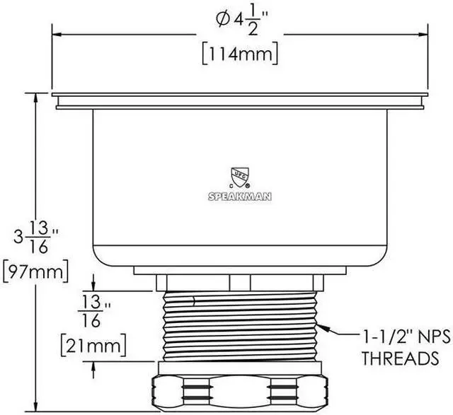 Alt view image 4 of 4 - SPEAKMAN S-3471-BRB S-3471-BRB Kitchen Deep Dish Posi-Lock Assembly Round