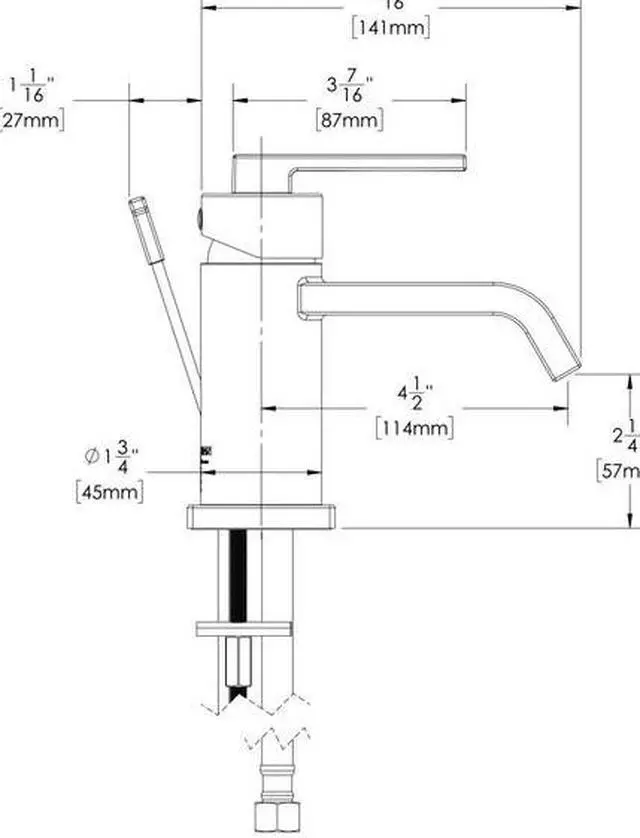Alt view image 2 of 2 - SPEAKMAN SB-2503 Manual 1 Hole Single Lever Faucet, Polished Chrome