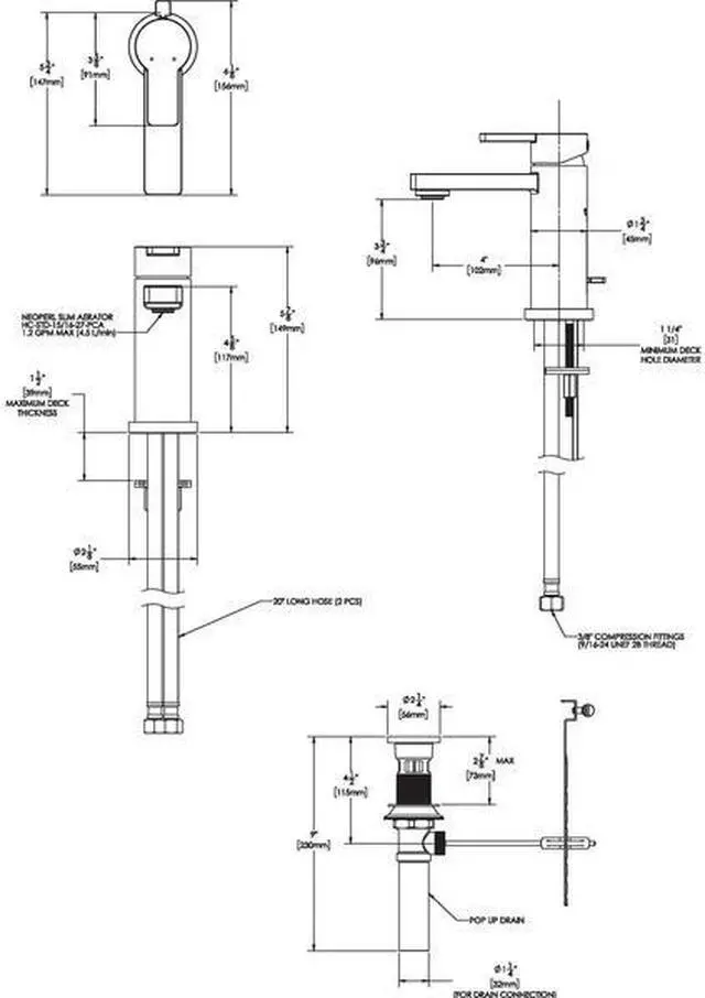 Alt view image 2 of 2 - SPEAKMAN SB-2701 1 Hole Single Lever Faucet, Polished Chrome