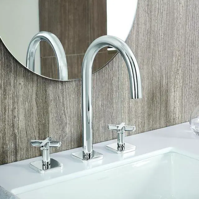 Alt view image 2 of 3 - SPEAKMAN SB-3120 Manual 3 Hole Widespread Faucet, Polished Chrome