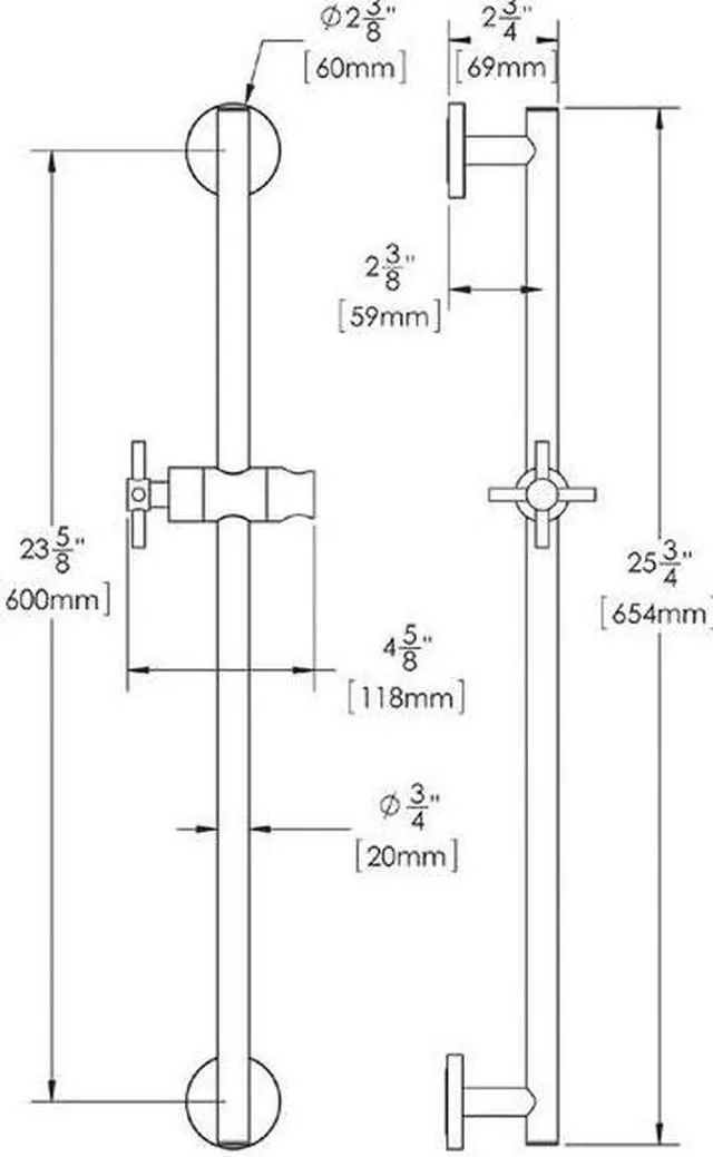 Alt view image 3 of 4 - SPEAKMAN SA-1002-MB Neo SA-1002-MB Diverter Slide Bar