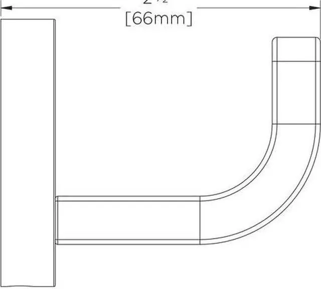 Alt view image 3 of 3 - SPEAKMAN SA-2708-MB Vector SA-2708-MB Deep Robe Hook