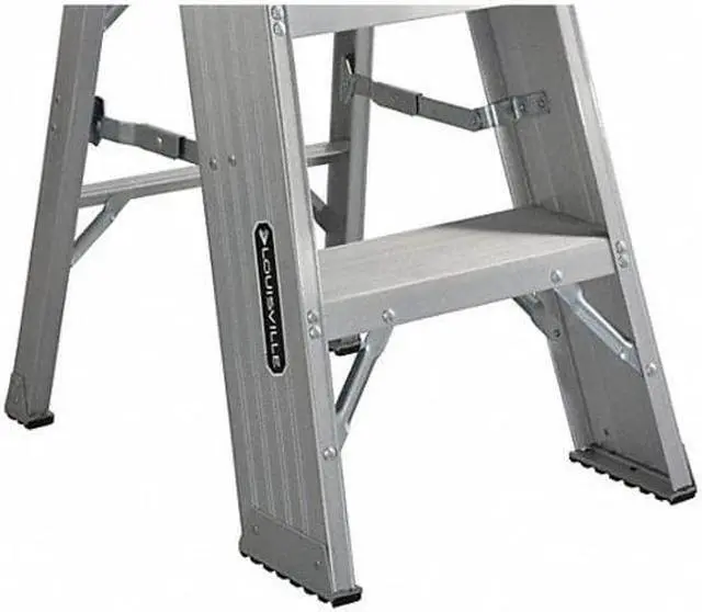 Alt view image 7 of 7 - LOUISVILLE AY8003 3 Steps, Aluminum Step Stand, 375 lb. Load Capacity, Silver
