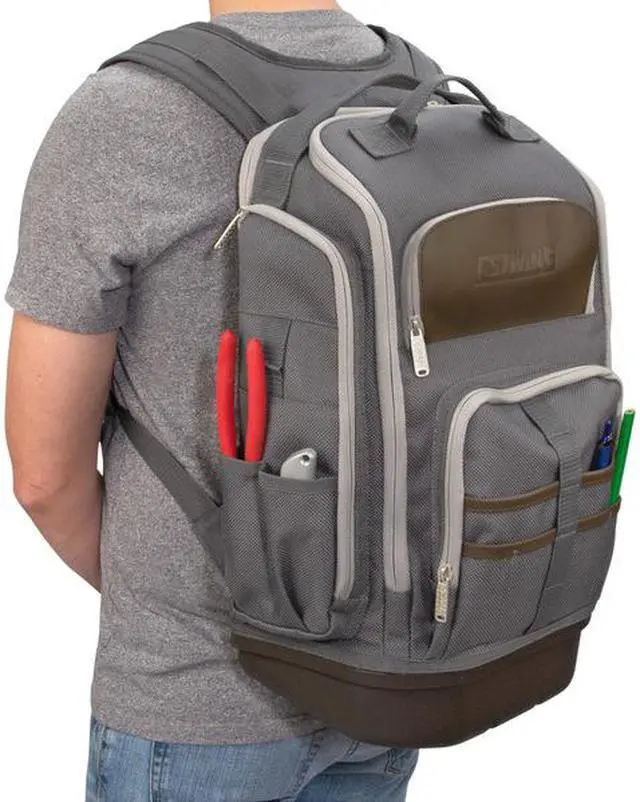 Alt view image 9 of 14 - Estwing 94759 20-Inch Hard Bottom Tool Backpack