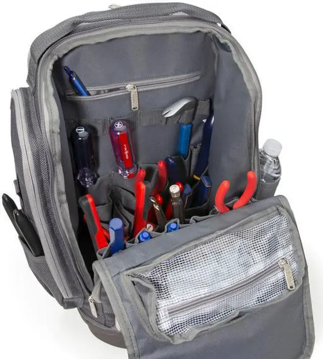 Alt view image 10 of 14 - Estwing 94759 20-Inch Hard Bottom Tool Backpack