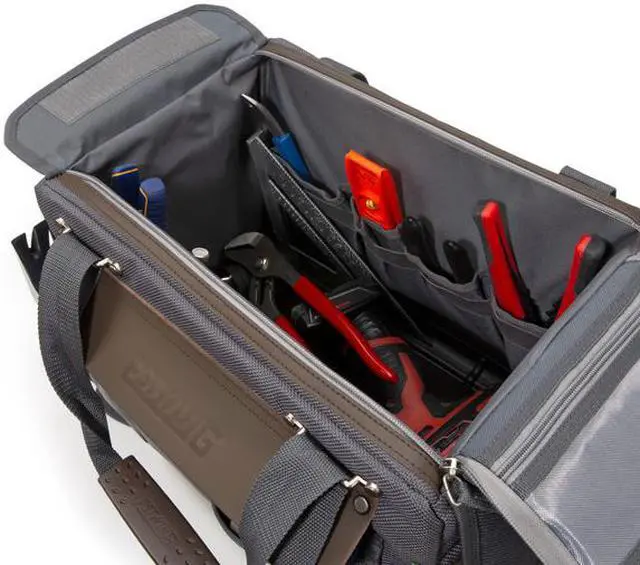 Alt view image 10 of 14 - Estwing 94761 14-Compartment, 16-Inch Carpenter's Tool Bag