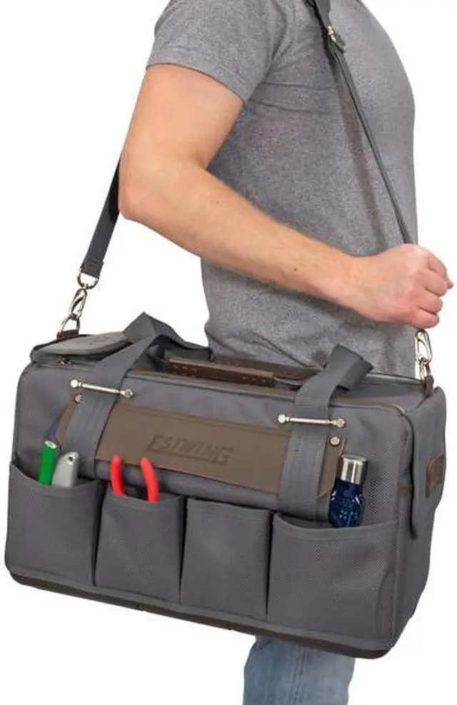 Alt view image 12 of 14 - Estwing 94761 14-Compartment, 16-Inch Carpenter's Tool Bag