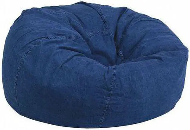 Alt view image 3 of 20 - Oversized Denim Kids Bean Bag Chair