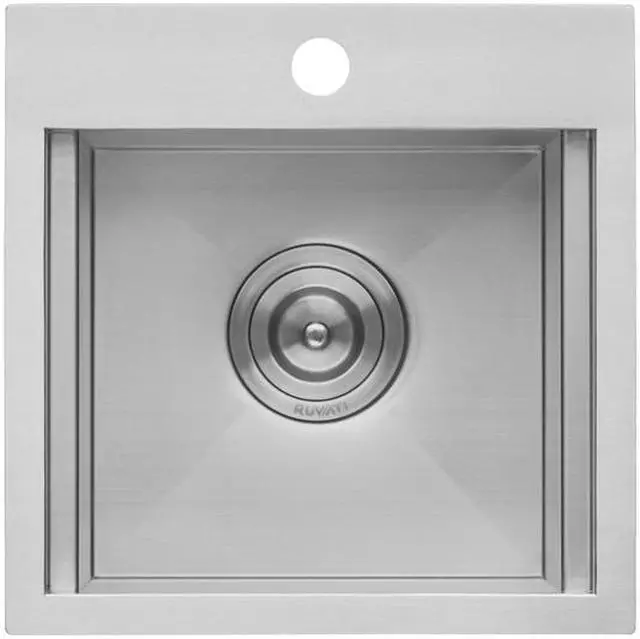 Alt view image 6 of 7 - RUVATI RVQ5215 Outdoor BBQ Workstation Sink 15x15" Topmnt Marine Grade T316 SS