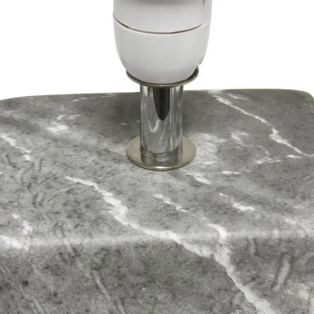 Alt view image 12 of 14 - Simple Designs Petite Marbled Ceramic Table Lamp with Fabric Shade, Black with White Shade