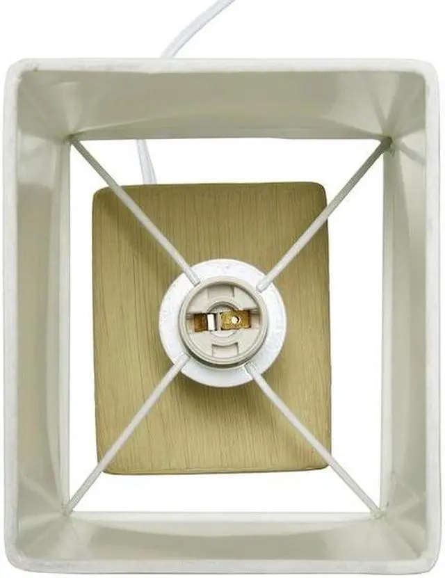 Alt view image 8 of 13 - Simple Designs Petite Faux Stone Table Lamp with Fabric Shade, Beige with White Shade