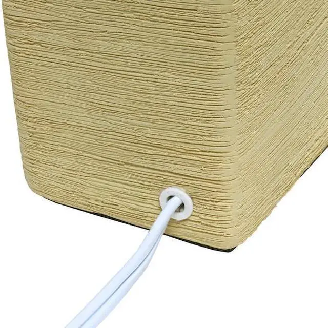 Alt view image 9 of 13 - Simple Designs Petite Faux Stone Table Lamp with Fabric Shade, Beige with White Shade
