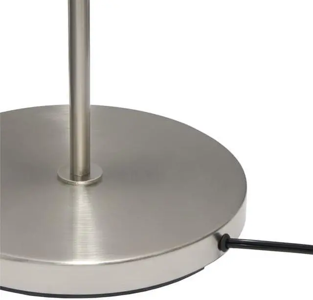 Alt view image 7 of 20 - Simple Designs Brushed NIckel Drum Shade Floor Lamp, Gray