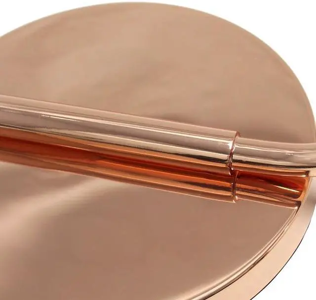 Alt view image 13 of 20 - Simple Designs Antique Style Industrial Iron Lantern Floor Lamp with Glass Shade, Rose Gold