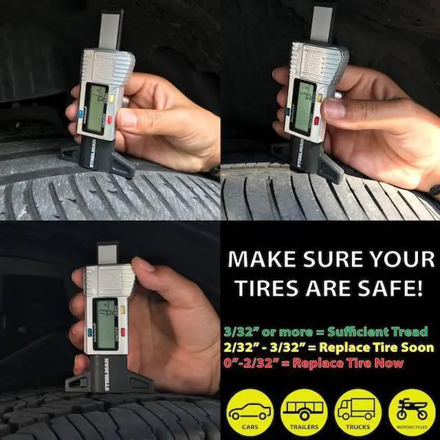 Alt view image 12 of 13 - STEELMAN 60664 Digital Tire Tread Depth Gauge, 3 Modes - Fractional Inch, Decimal Inch, and Millimeter, 0-1 Inch