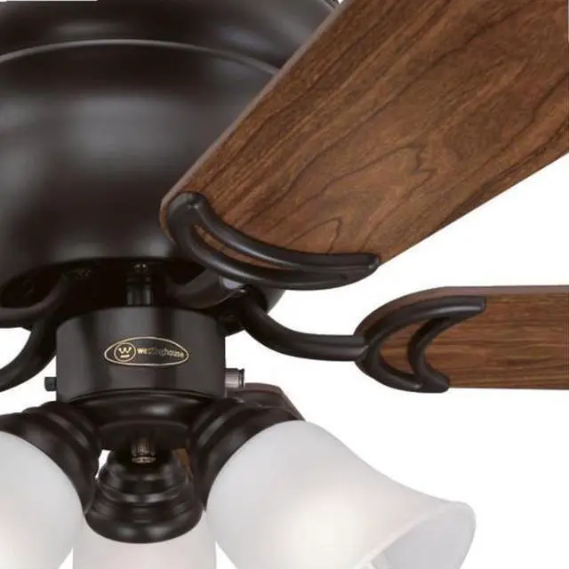 Alt view image 5 of 8 - westinghouse lighting 7231300 contempra trio indoor ceiling fan with light, 42 inch, oil rubbed bronze