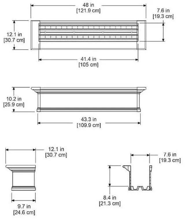 Alt view image 2 of 5 - MAYNE 4824-W Yorkshire Window Box 4' - White