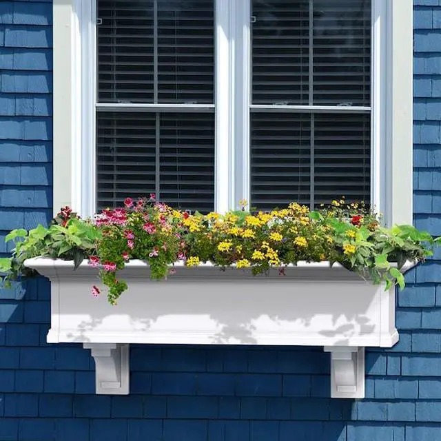 Alt view image 3 of 5 - MAYNE 4824-W Yorkshire Window Box 4' - White