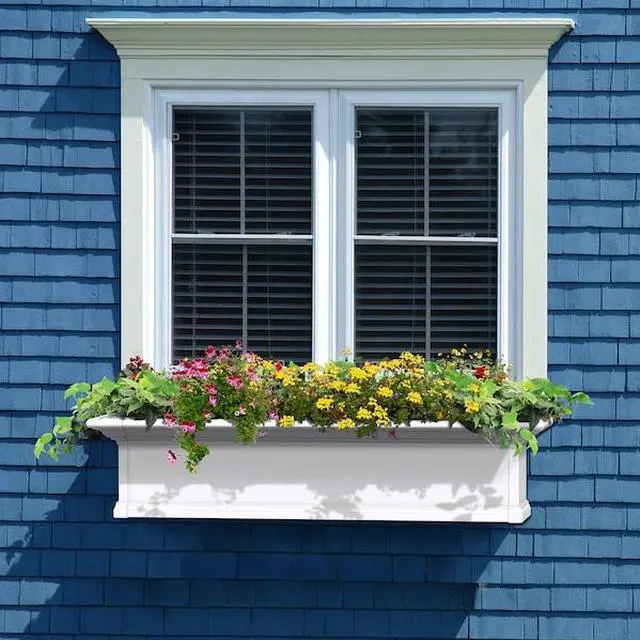Alt view image 4 of 5 - MAYNE 4824-W Yorkshire Window Box 4' - White