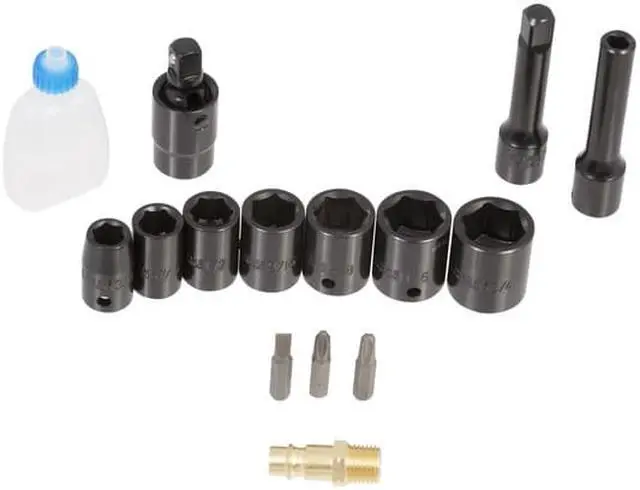 Alt view image 10 of 10 - STEELMAN 130K 3/8-Inch Drive Air Ratchet 16-Piece Kit