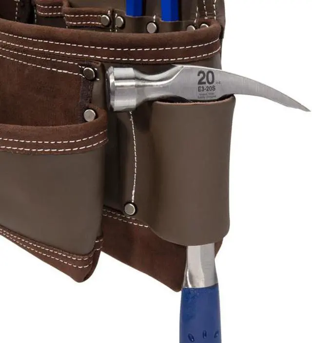 Alt view image 9 of 12 - Estwing 94746 14 Pocket Leather Framer's Set