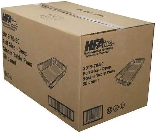 Alt view image 5 of 9 - Handi-Foil Of America Steam Table Aluminum Pan Full-Size 3 3/16" Deep 50/Carton