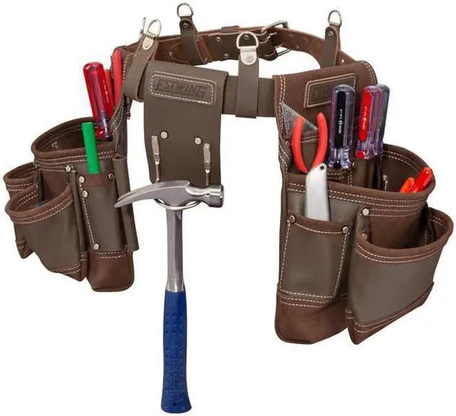 Alt view image 10 of 12 - Estwing 94746 14 Pocket Leather Framer's Set